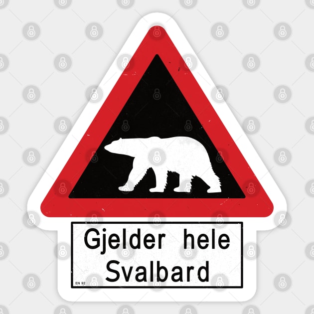 Gjelder hele Svalbard Polar Bears Road Sign Sticker by IncognitoMode